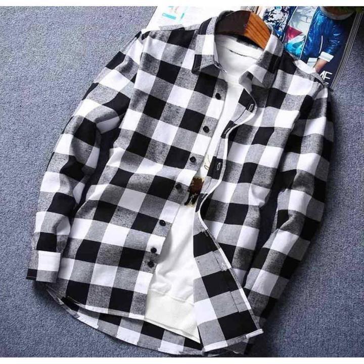 Black & White Check Casual Shirt